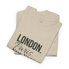 City Life Unisex Tee: London, Paris, New York Deal - Travel Shirt, Fashion Apparel, Gift for Travelers, Urban Outfit, Streetwear