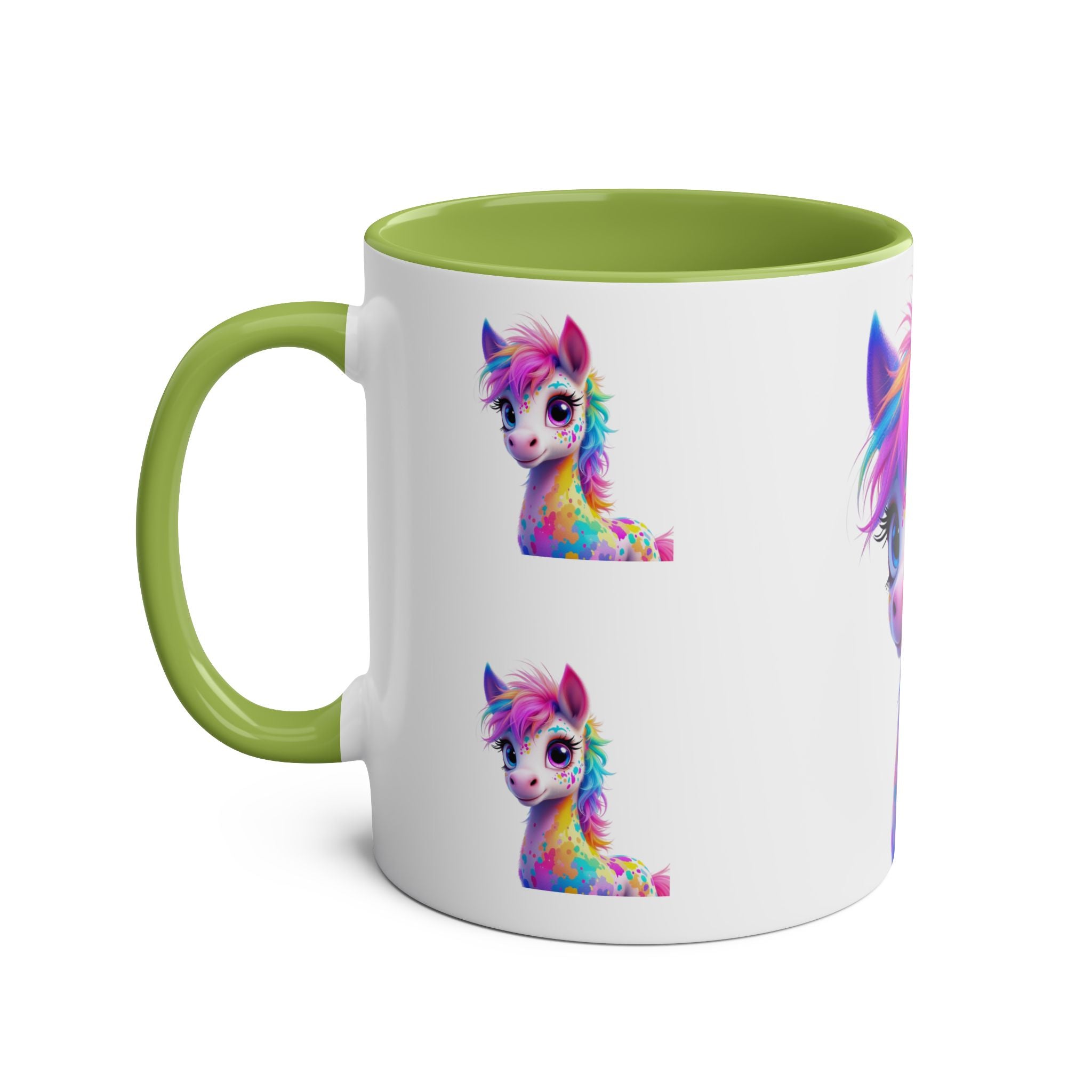 Whimsical Unicorn Two-Tone Coffee Mug - 11oz Colorful Design