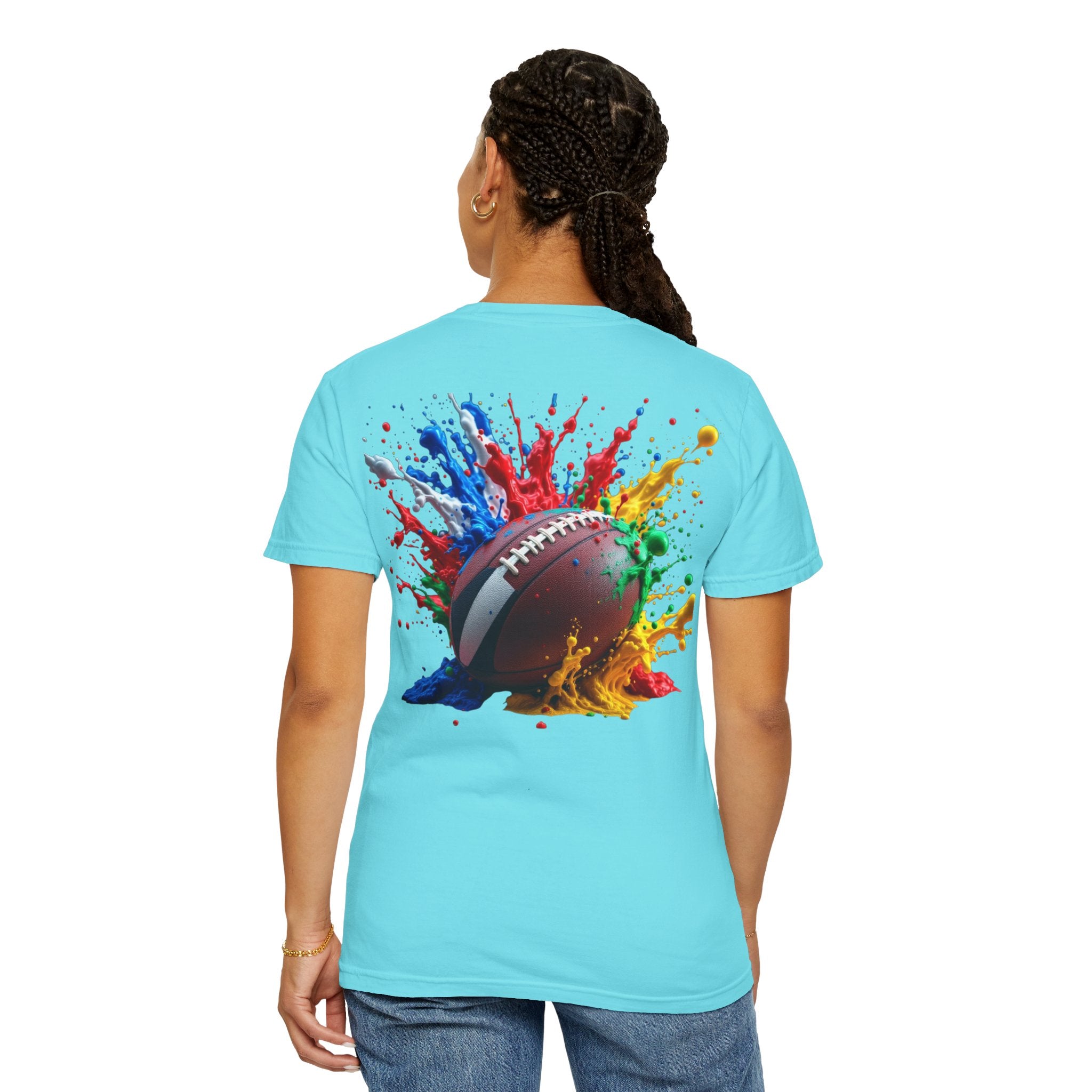 Rugby Ball Graphic T-Shirt, Unisex Vintage Tee, Perfect for Festivals, Beach Days, and Casual Wear, Gift for Sun Lovers