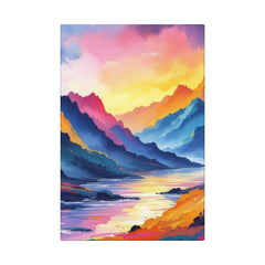 Vibrant Landscape Canvas Art Wraps - 16" Wall Decor for Nature Lovers