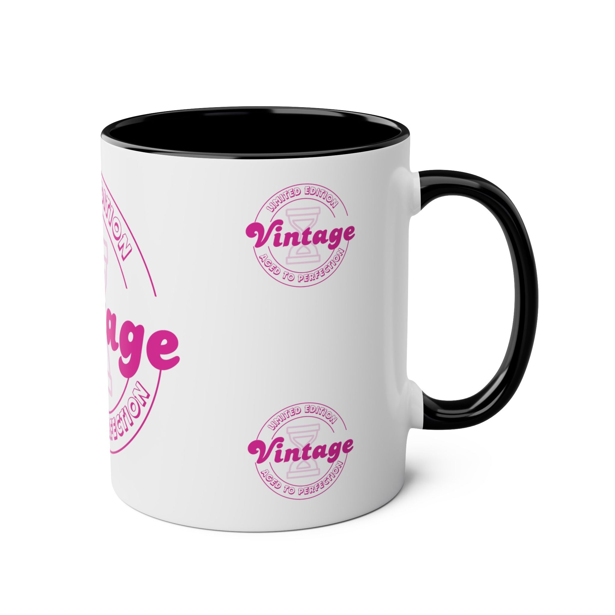 Vintage Two-Tone Coffee Mug, Unique Limited Edition Cup for Coffee Lovers, Gifts for Birthdays, Mother's Day, and Retro Collectors