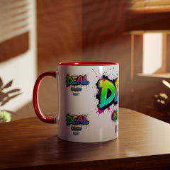 Colorful Graffiti Coffee Mug - 11oz Two-Tone "DEAL Canterbury"