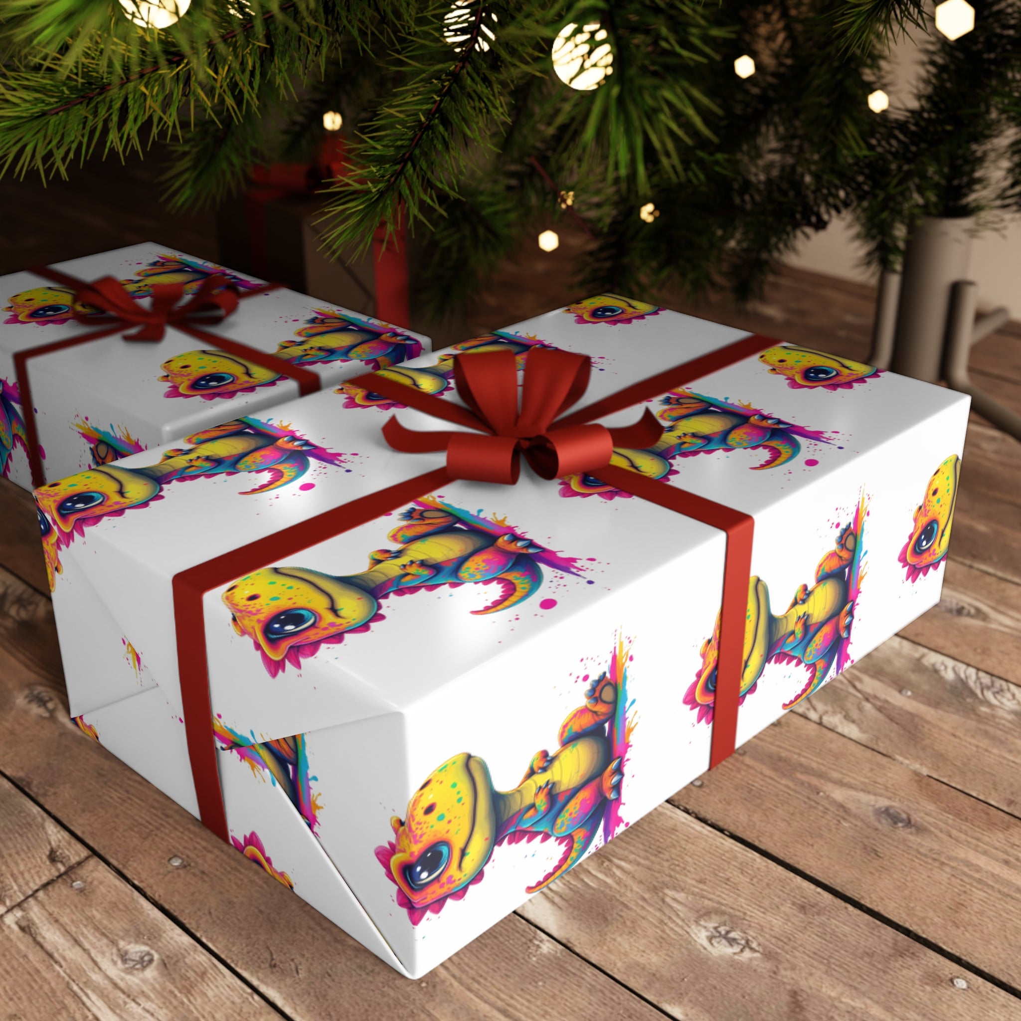 Colorful Dinosaur Gift Wrapping Paper Sheets - Perfect for Kids' Parties and Celebrations