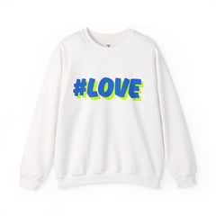 #Love Unisex Heavy Blend™ Crewneck Sweatshirt - Cozy Gift for Friends, Valentine's Day, Casual Wear, Gift for Her, Everyday Comfort
