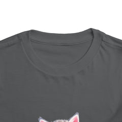 Cute Cat Toddler Tee - Whimsical Graphic Short Sleeve Shirt for Kids