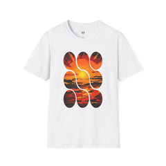 Sunset Inspired Unisex T-Shirt, Colorful Graphic Tee, Retro Summer Apparel, Gift for Friends, Casual Weekend Wear