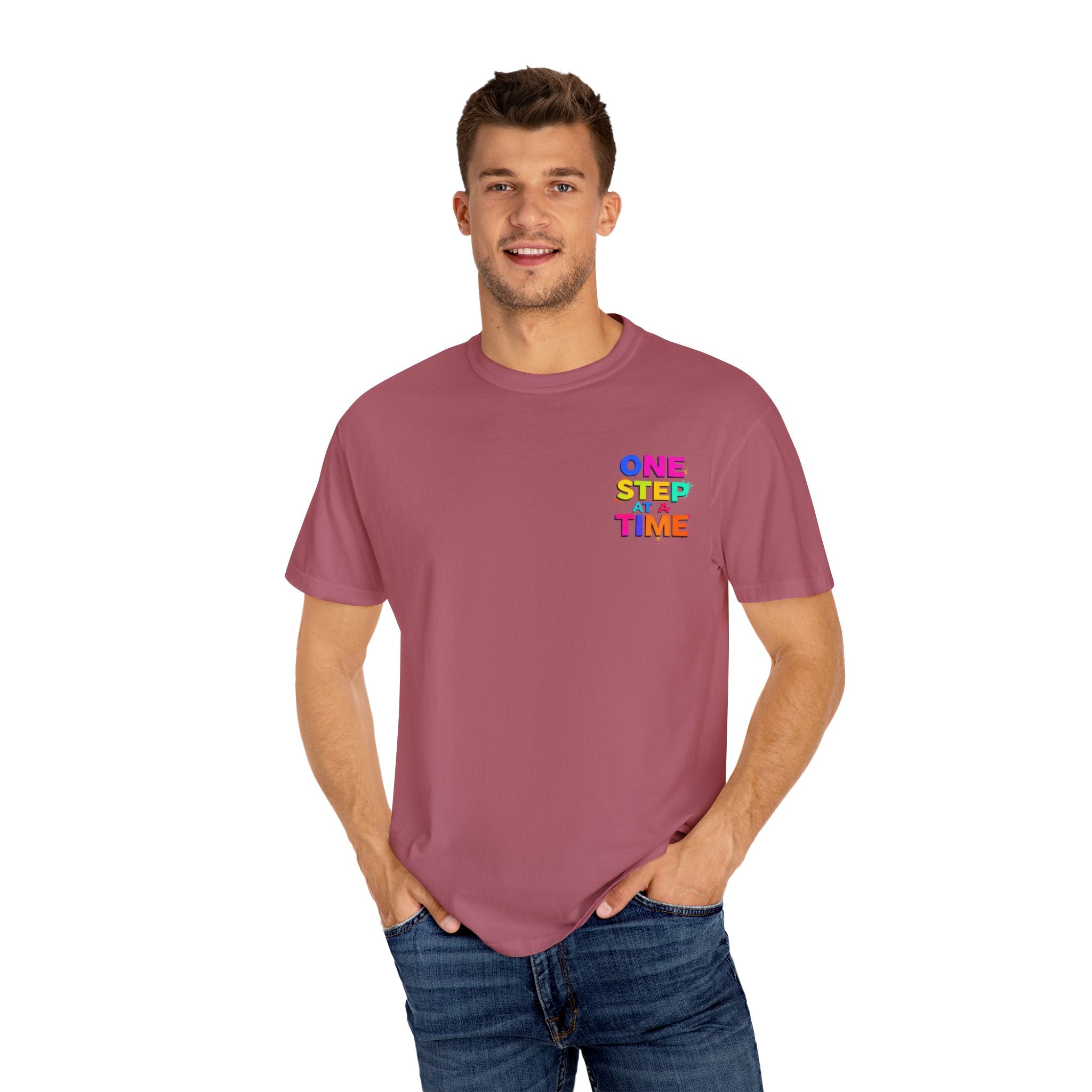 One Step at a Time Graphic T-Shirt, Unisex Vintage Tee, Perfect for Festivals, Beach Days, and Casual Wear, Gift for Sun Lovers
