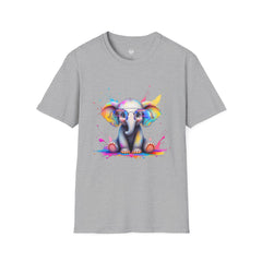 Cute Elephant Graphic T-Shirt, Fun Animal Tee, Gift for Animal Lovers, Casual Wear, Birthday, Eco-Friendly Cotton