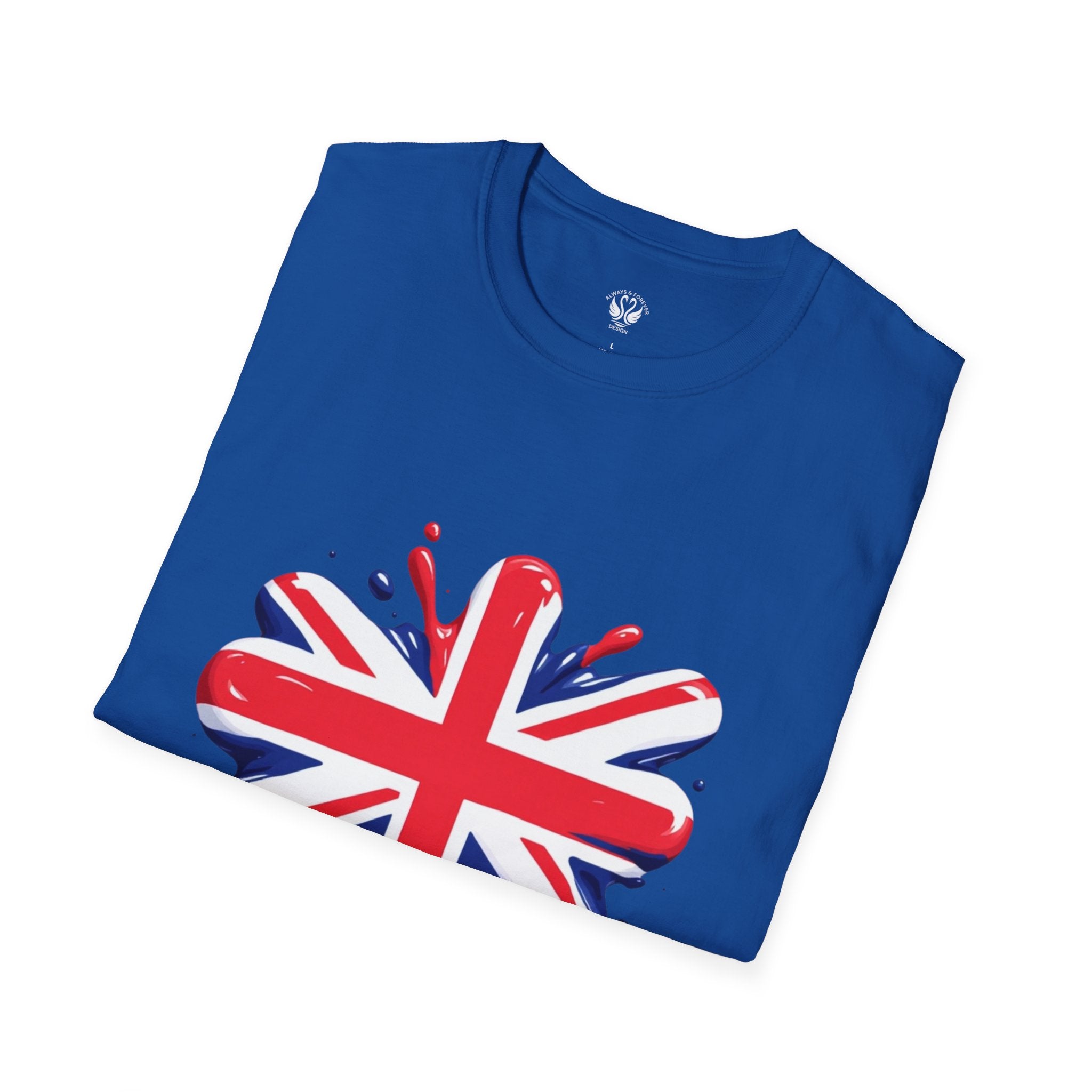 Union Jack Splash T-Shirt, UK Pride Shirt, Travel Souvenir Tee, Cultural Heritage Fashion, Gift for England Fans