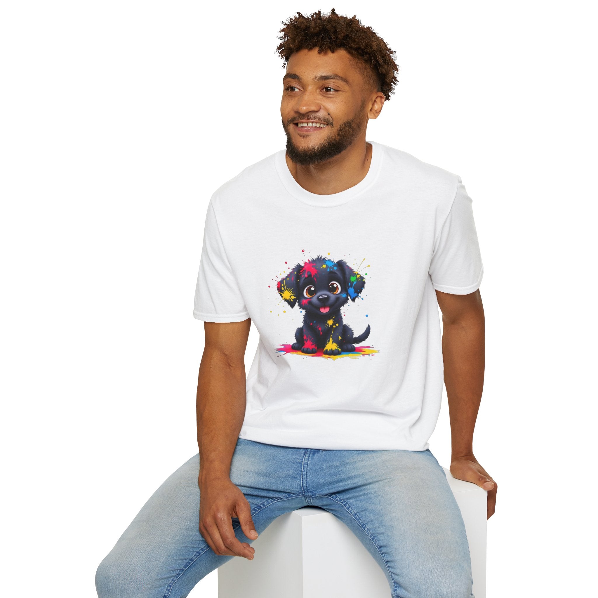 Cute Puppy Art Unisex T-Shirt, Dog Lover Shirt, Pet Parent Gift, Casual Wear, Funny Graphic Tee