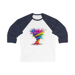 Tornado Baseball Tee for Unisex, Casual Tee, Art Lover Gift, Fun Sportswear, Summer Relaxation Shirt