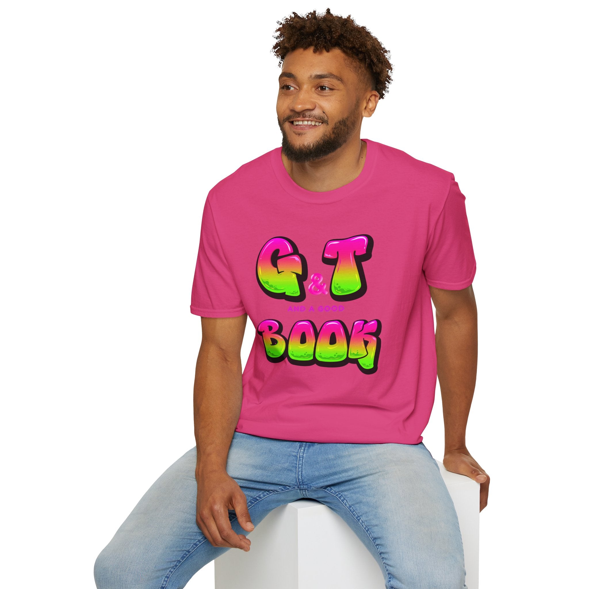 Colorful G&T Book Lover Unisex T-Shirt, Summer Vibes Tee, Gift for Readers, Casual Wear, Fun Graphic Top