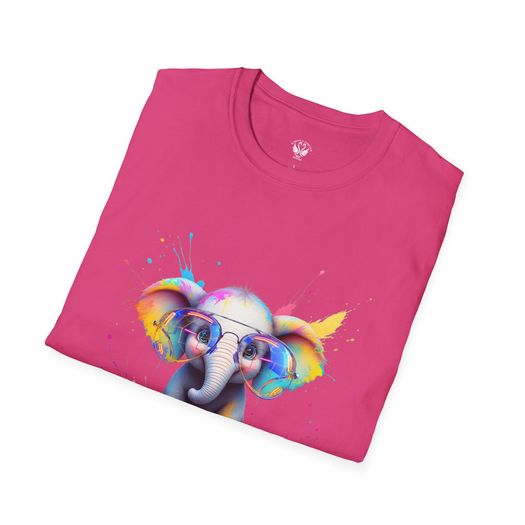 Cute Elephant Graphic T-Shirt, Fun Animal Tee, Gift for Animal Lovers, Casual Wear, Birthday, Eco-Friendly Cotton