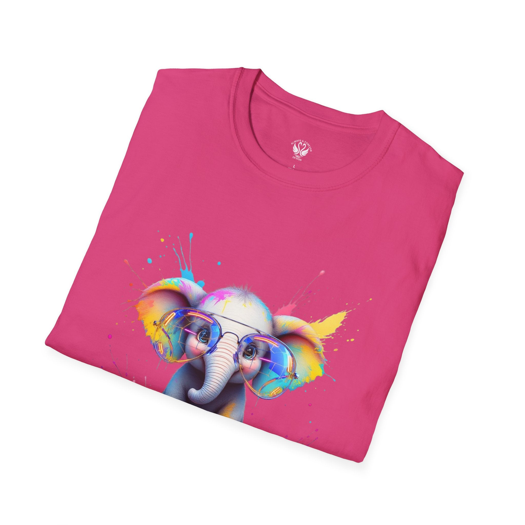 Cute Elephant Graphic T-Shirt, Fun Animal Tee, Gift for Animal Lovers, Casual Wear, Birthday, Eco-Friendly Cotton