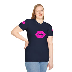 Kiss Lip Graphic Tee – Cute Unisex T-Shirt for Flirty Vibes, Perfect for Valentine's Day, Casual Outings, Gifts, Summer Fashion