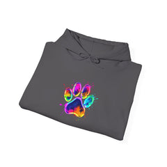 Colourful Paw Print Hoodie for Animal Lovers