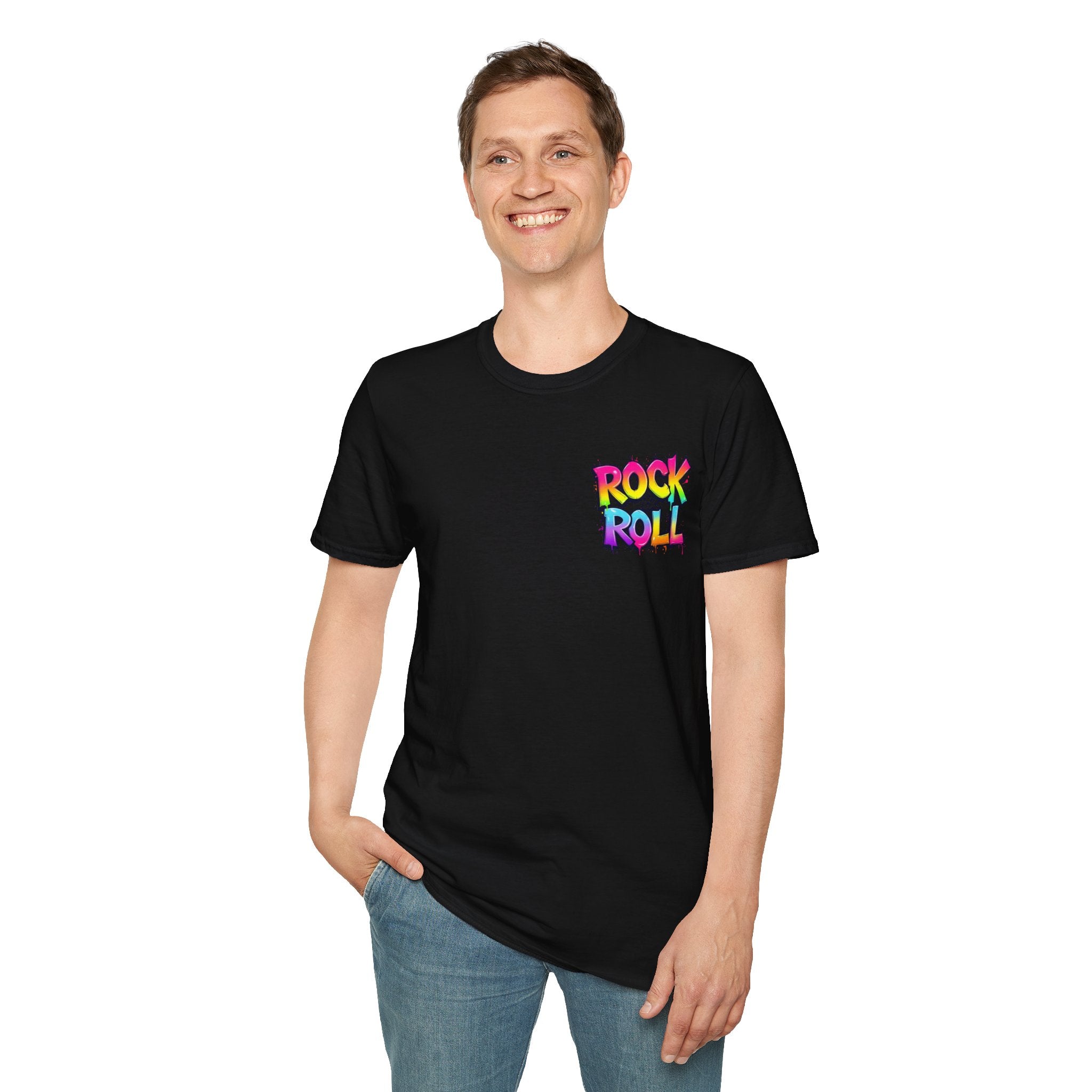 Colorful Rock & Roll Unisex T-Shirt, Vintage Music Tee, Festival Shirt, Gift for Music Lovers, Concert Apparel