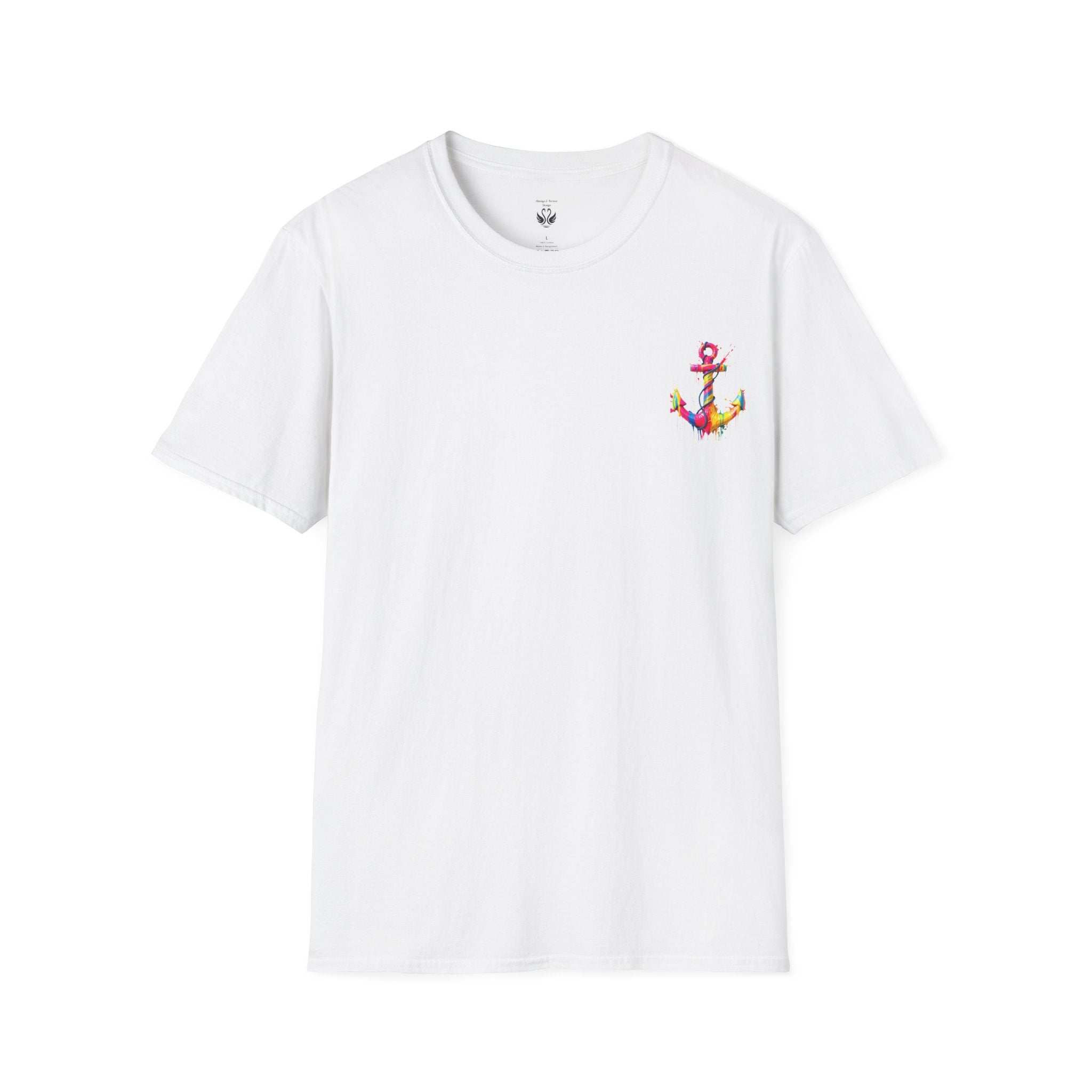 Colorful Anchor Design Unisex T-Shirt, Casual Tee, Nautical Gift, Beachwear, Summer Fashion, Gift for Sailors