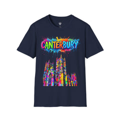 Canterbury Colorful T-Shirt | Vibrant Graphic Tee, Unisex Fashion, Travel Souvenir, Art Lovers Gift, Summer Wardrobe Essential