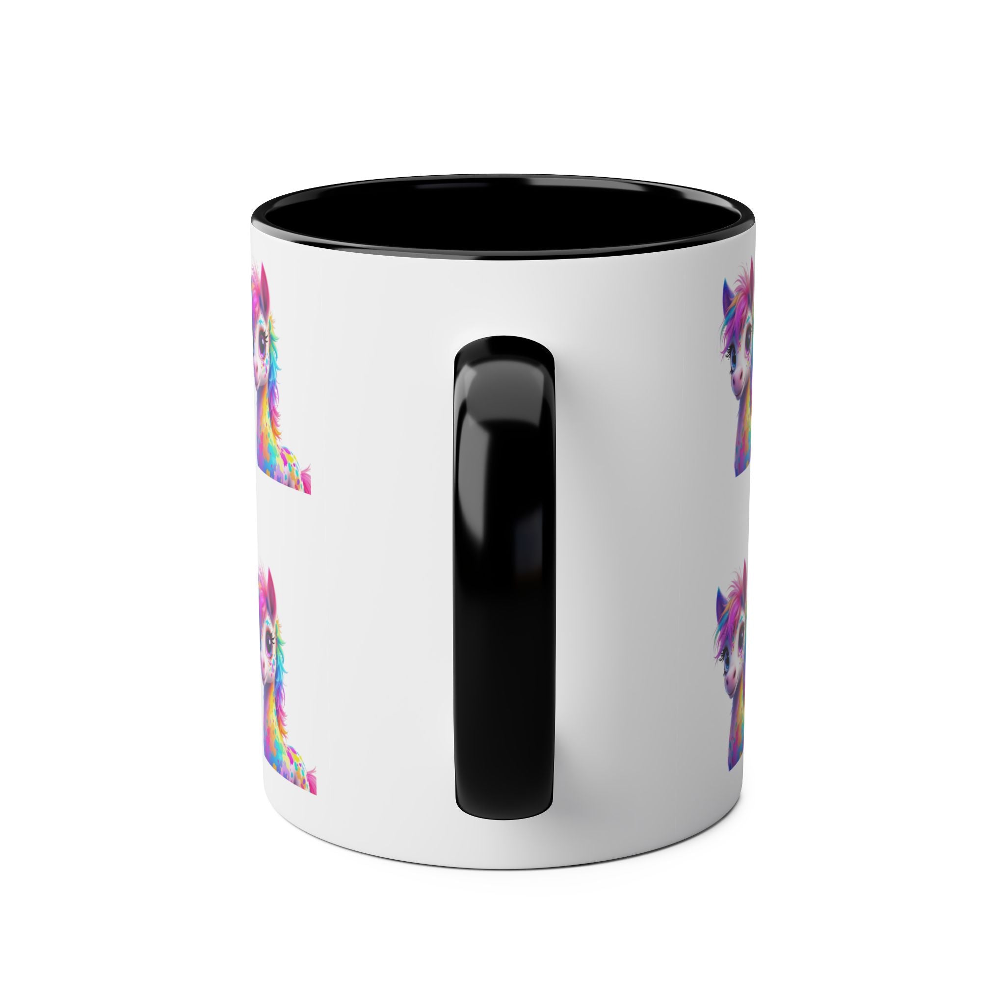Whimsical Unicorn Two-Tone Coffee Mug - 11oz Colorful Design