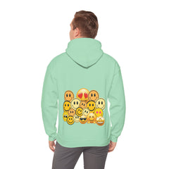 Smiley Faces Hooded Sweatshirt, Cozy Unisex Sweatshirt with Emoji Design, Casual Style, Gift for Friends, Fun Fashion, Perfect for [...]