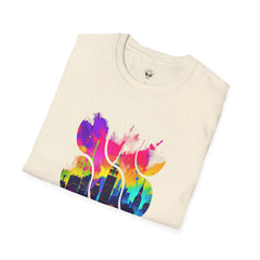 Vibrant Abstract Art T-Shirt | Unisex Graphic Tee, Casual Wear, Birthday Gift, Art Lovers Gift, Unique Fashion Statement