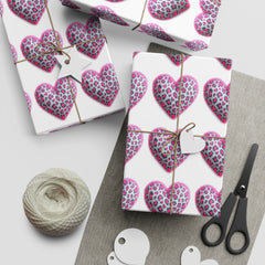 Heart Pattern Gift Wrapping Paper Sheets - Perfect for Valentine's Day, Birthdays, Anniversaries, Celebrations, and Special Occasions