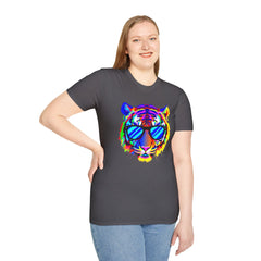 Colorful Tiger Graphic T-Shirt, Fun Apparel, Gift for Animal Lovers, Casual Wear, Summer Fashion, Festival Outfit