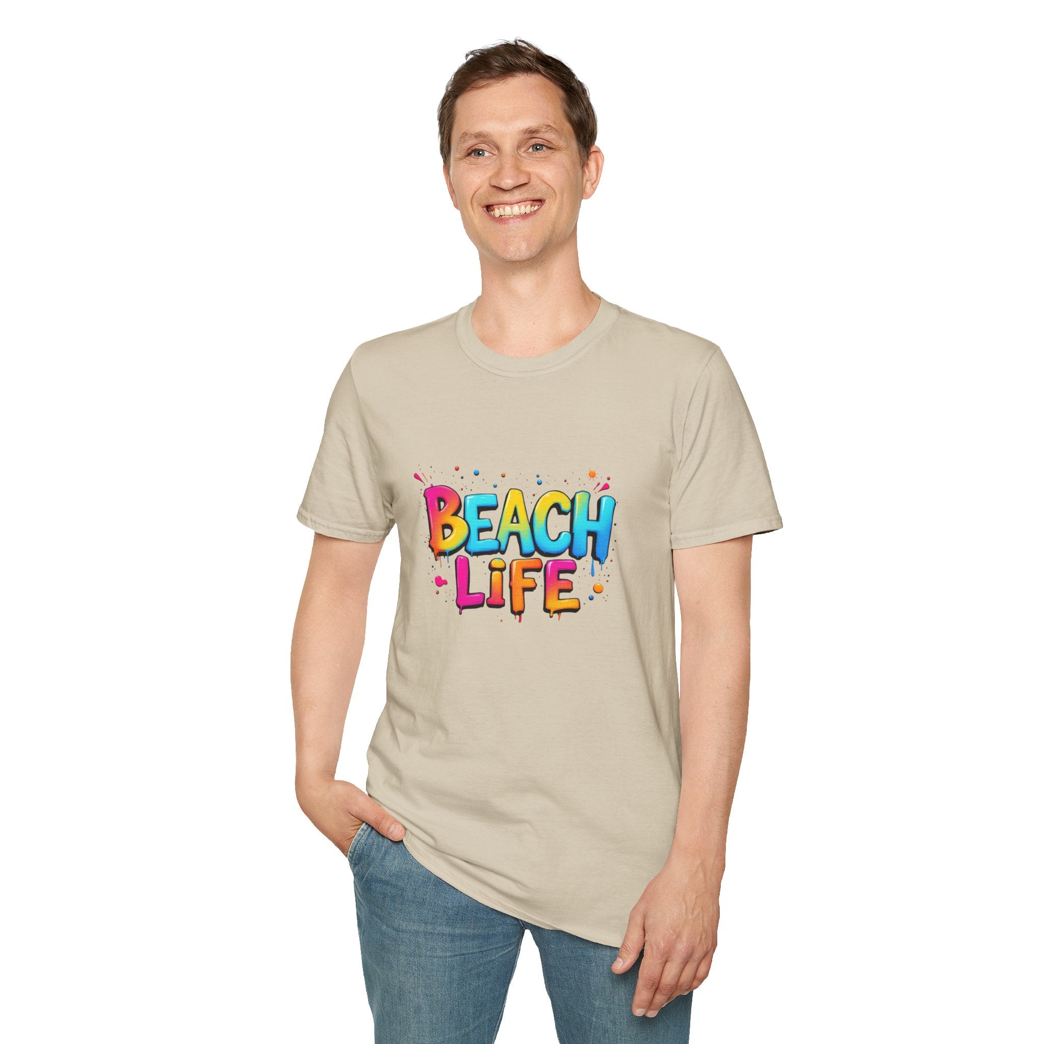 Beach Life Unisex Softstyle T-Shirt, Summer Vibes, Casual Wear, Beach Vacation, Gift for Beach Lovers
