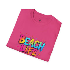 Beach Life Unisex Softstyle T-Shirt, Summer Vibes, Casual Wear, Beach Vacation, Gift for Beach Lovers