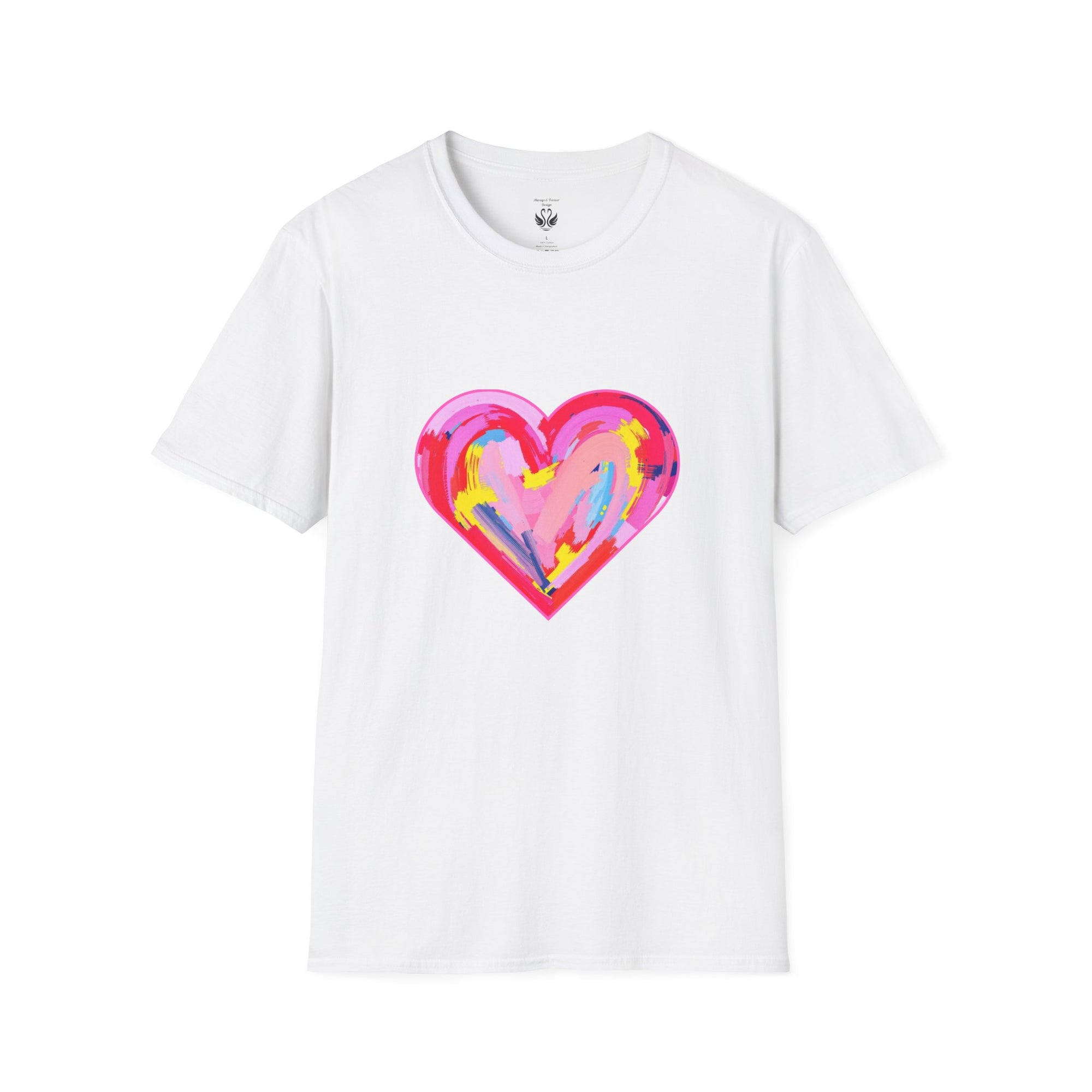 Heart Beat Unisex T-Shirt, Colorful Love Tee, Casual Graphic Tee, Gift for Friends, Valentine's Day Shirt