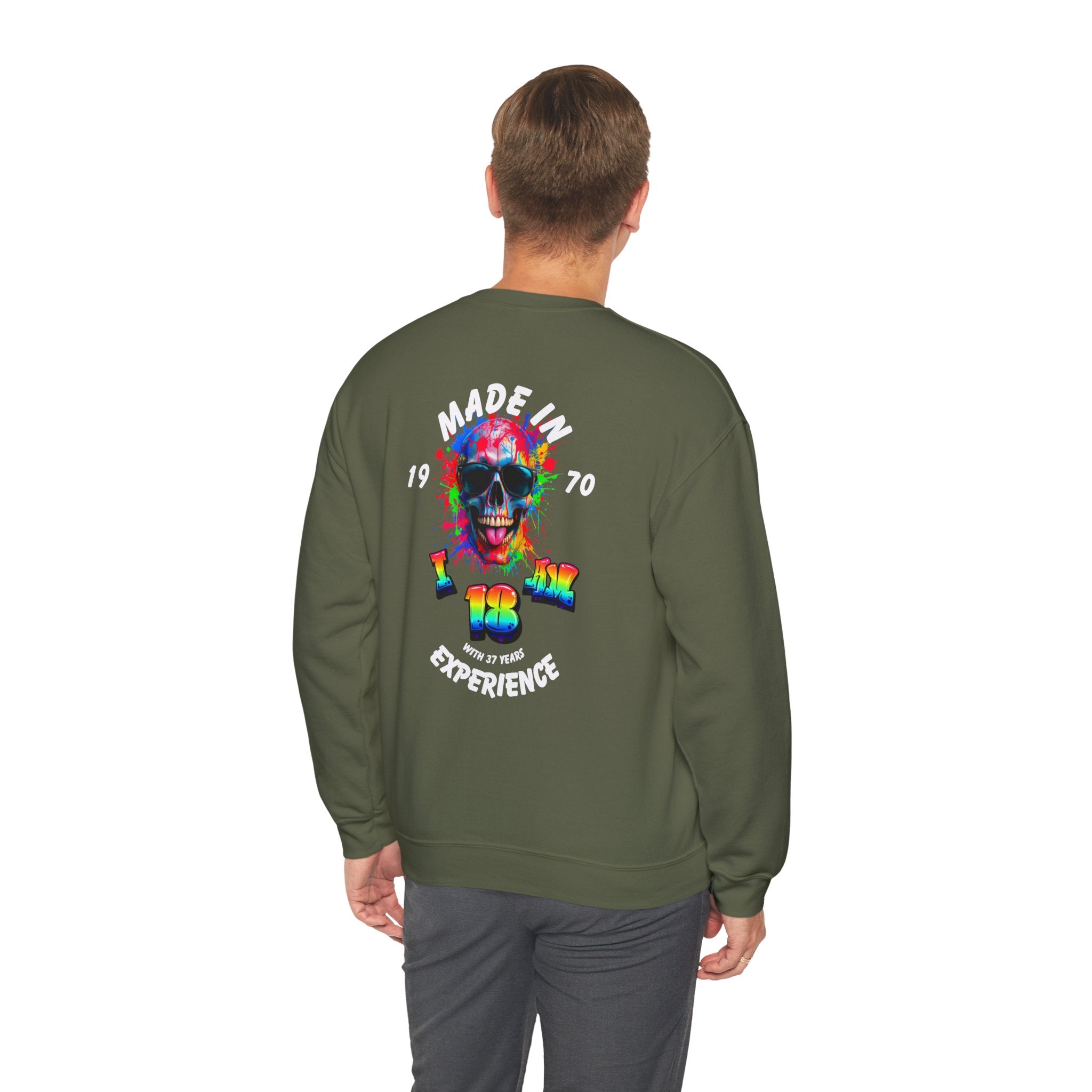 Vibrant Skull Sweatshirt - Unisex Crewneck, Colorful Graphic, Perfect for Casual Wear, Gifts for Friends, Halloween & Parties