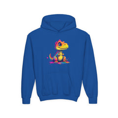 Colorful Dino Youth Hoodie – Fun and Playful Sweatshirt for Kids
