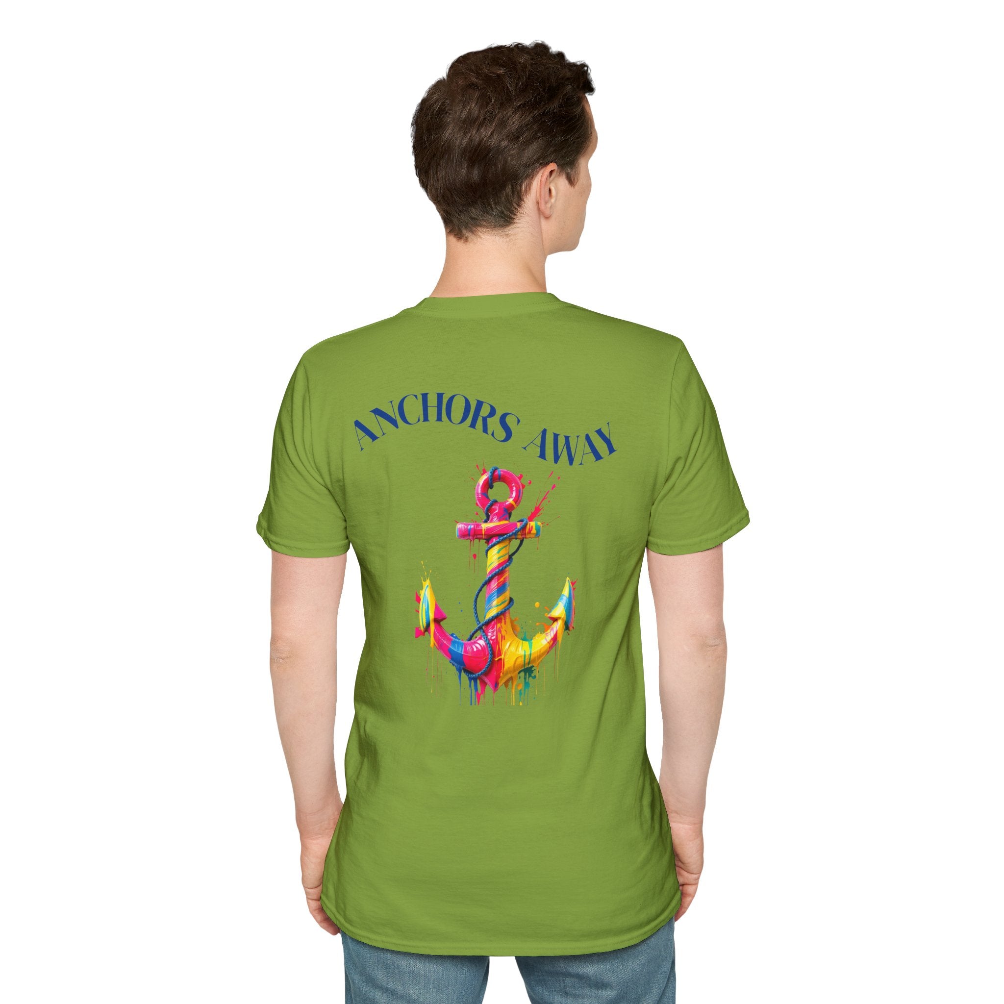 Colorful Anchor Design Unisex T-Shirt, Casual Tee, Nautical Gift, Beachwear, Summer Fashion, Gift for Sailors