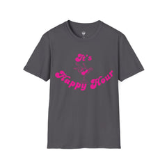Happy Hour Unisex T-Shirt, Fun Cocktail Shirt, Gift for Party Lovers, Birthday Celebration Tee, Summer Party Outfit