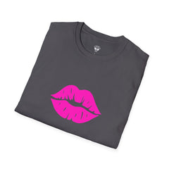 Kiss Lip Graphic Tee – Cute Unisex T-Shirt for Flirty Vibes, Perfect for Valentine's Day, Casual Outings, Gifts, Summer Fashion