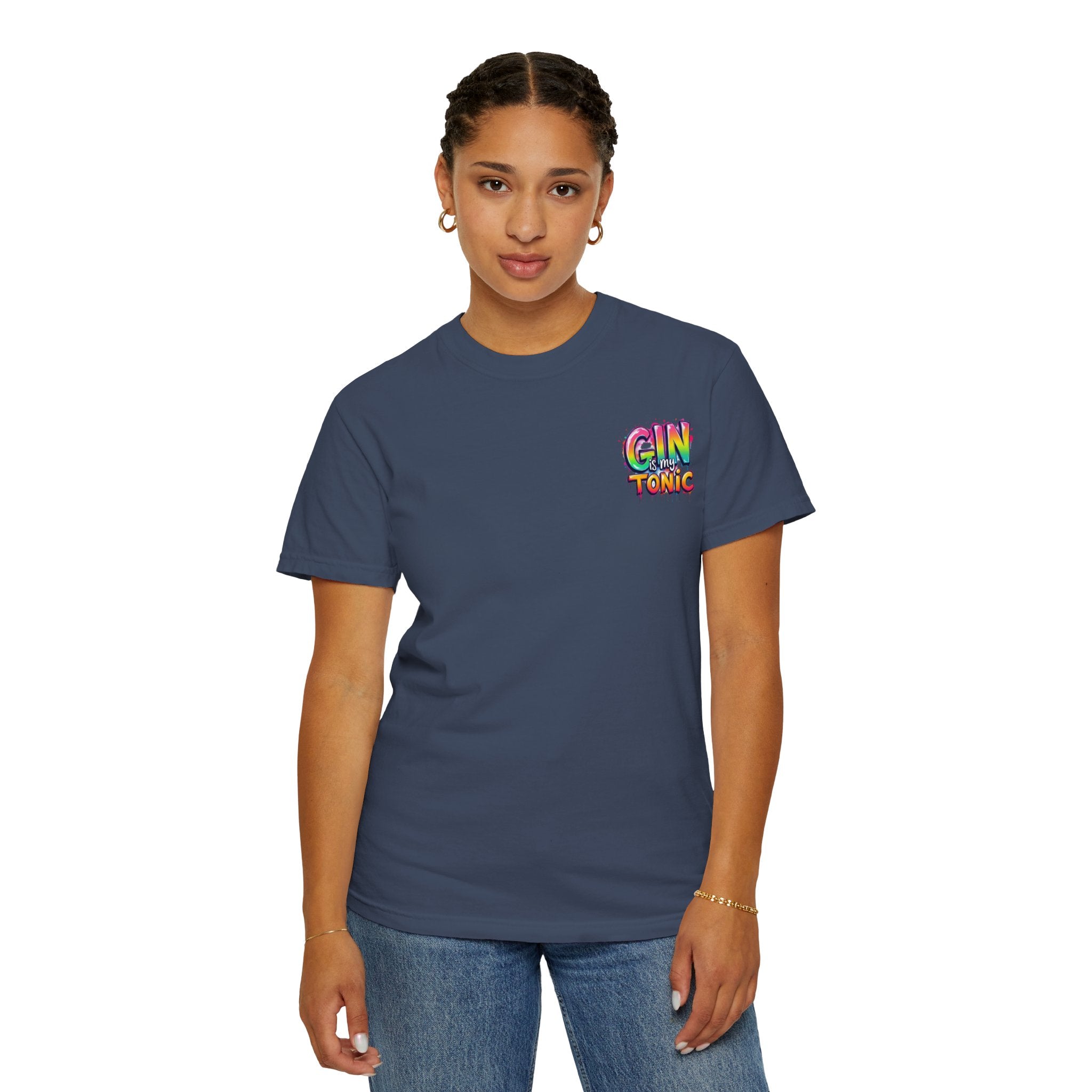 Gin is my Tonic Graphic T-Shirt, Unisex Vintage Tee, Perfect for Festivals, Beach Days, and Casual Wear, Gift for Sun Lovers