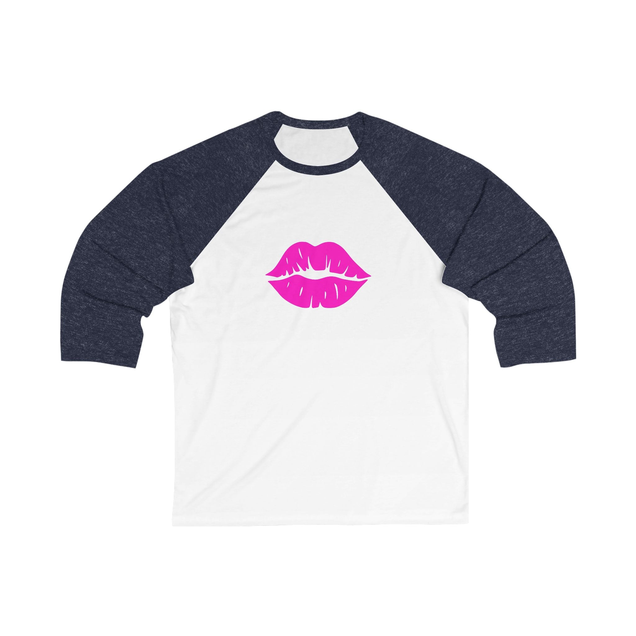 Kiss Mark Unisex Baseball Tee, Love Shirt, Valentine's Day Gift, Casual Wear, Trendy Tee, Fun Graphic Tee