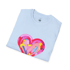Heart Beat Unisex T-Shirt, Colorful Love Tee, Casual Graphic Tee, Gift for Friends, Valentine's Day Shirt