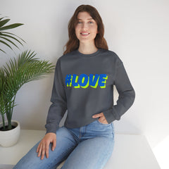 #Love Unisex Heavy Blend™ Crewneck Sweatshirt - Cozy Gift for Friends, Valentine's Day, Casual Wear, Gift for Her, Everyday Comfort