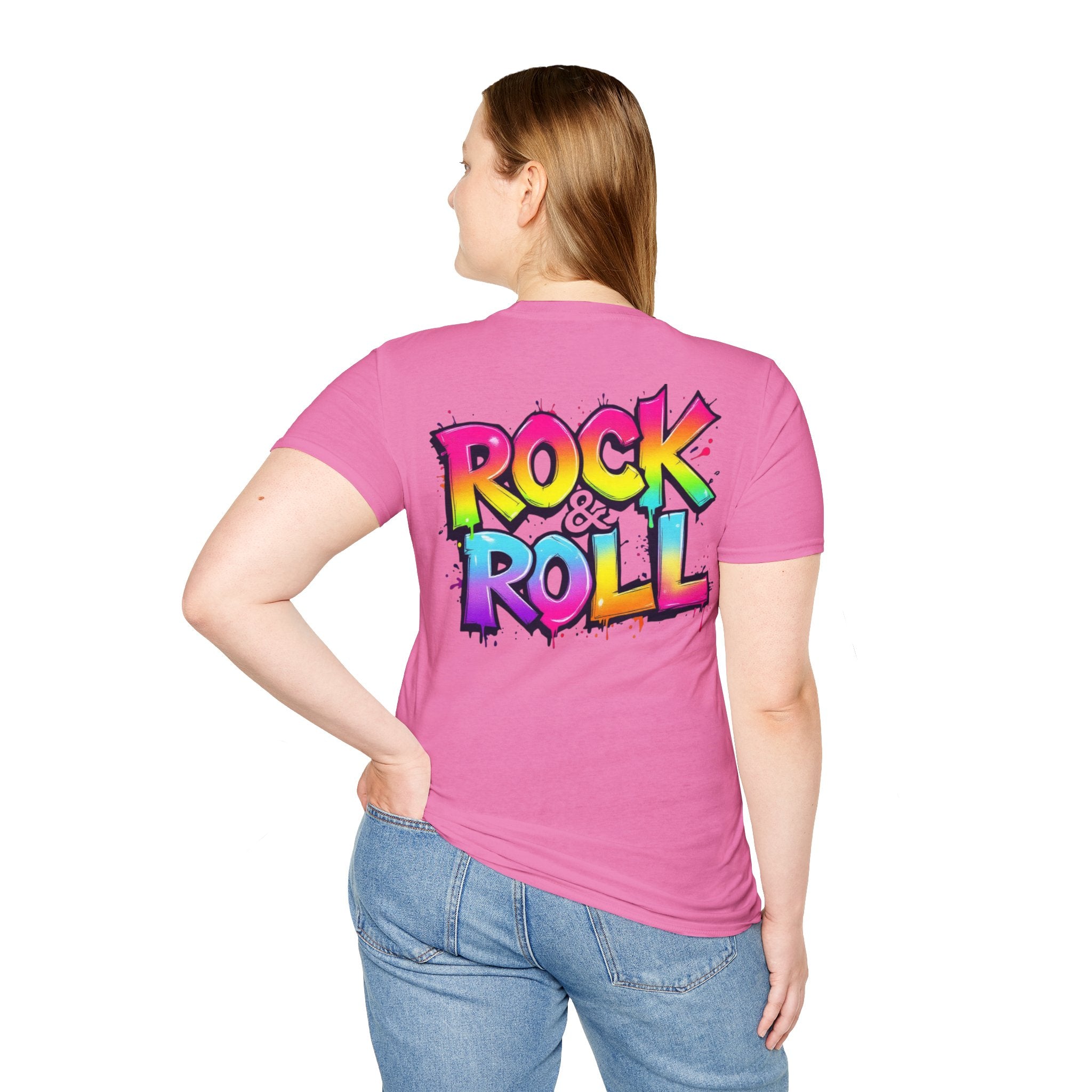 Colorful Rock & Roll Unisex T-Shirt, Vintage Music Tee, Festival Shirt, Gift for Music Lovers, Concert Apparel