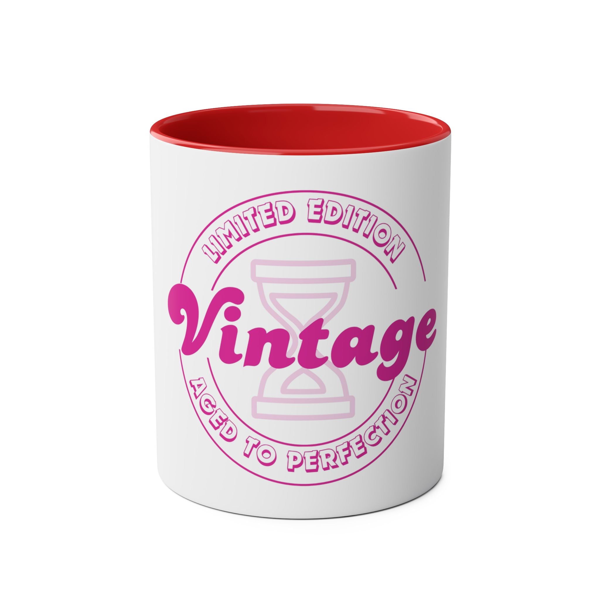 Vintage Two-Tone Coffee Mug, Unique Limited Edition Cup for Coffee Lovers, Gifts for Birthdays, Mother's Day, and Retro Collectors