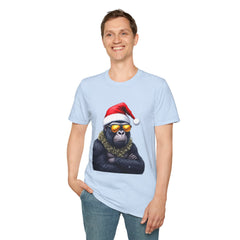 Cool Gorilla Santa T-Shirt | Funny Holiday Tee | Unisex Gift for Christmas, Party Wear, Family Gathering, Casual Style
