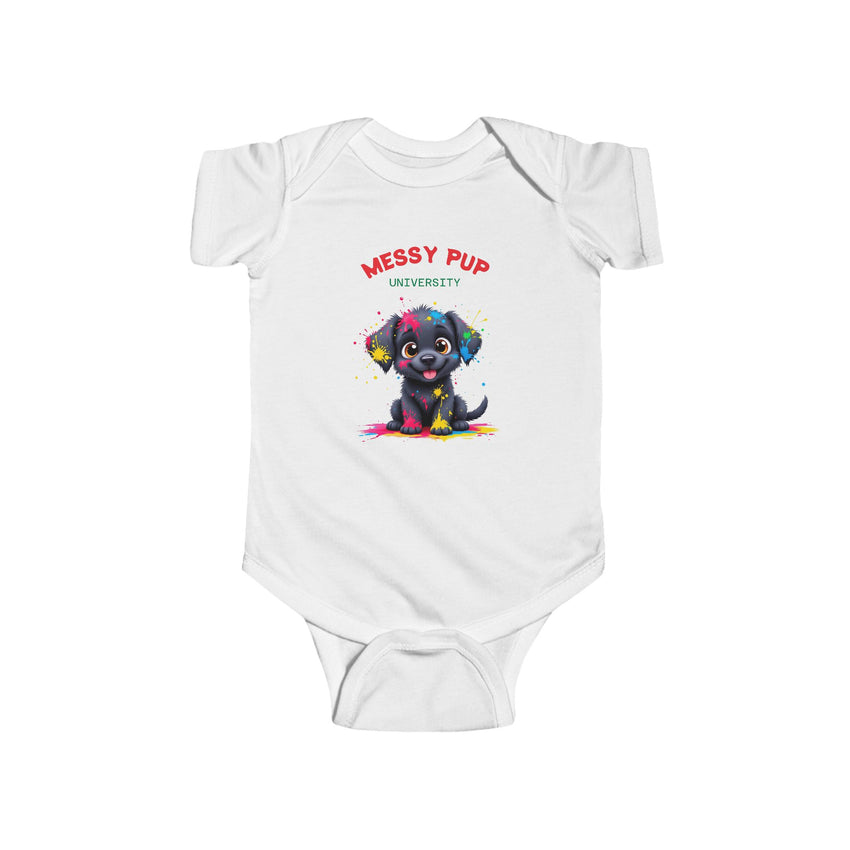 Messy Puppy University Infant Bodysuit - Cute & Playful Baby Apparel