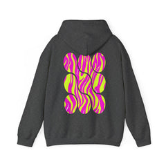 Vibrant Heart Print Hoodie - Funky Sweatshirt for Cozy Days, Perfect for Gifts, Casual Wear, Festivals, and Everyday Comfort