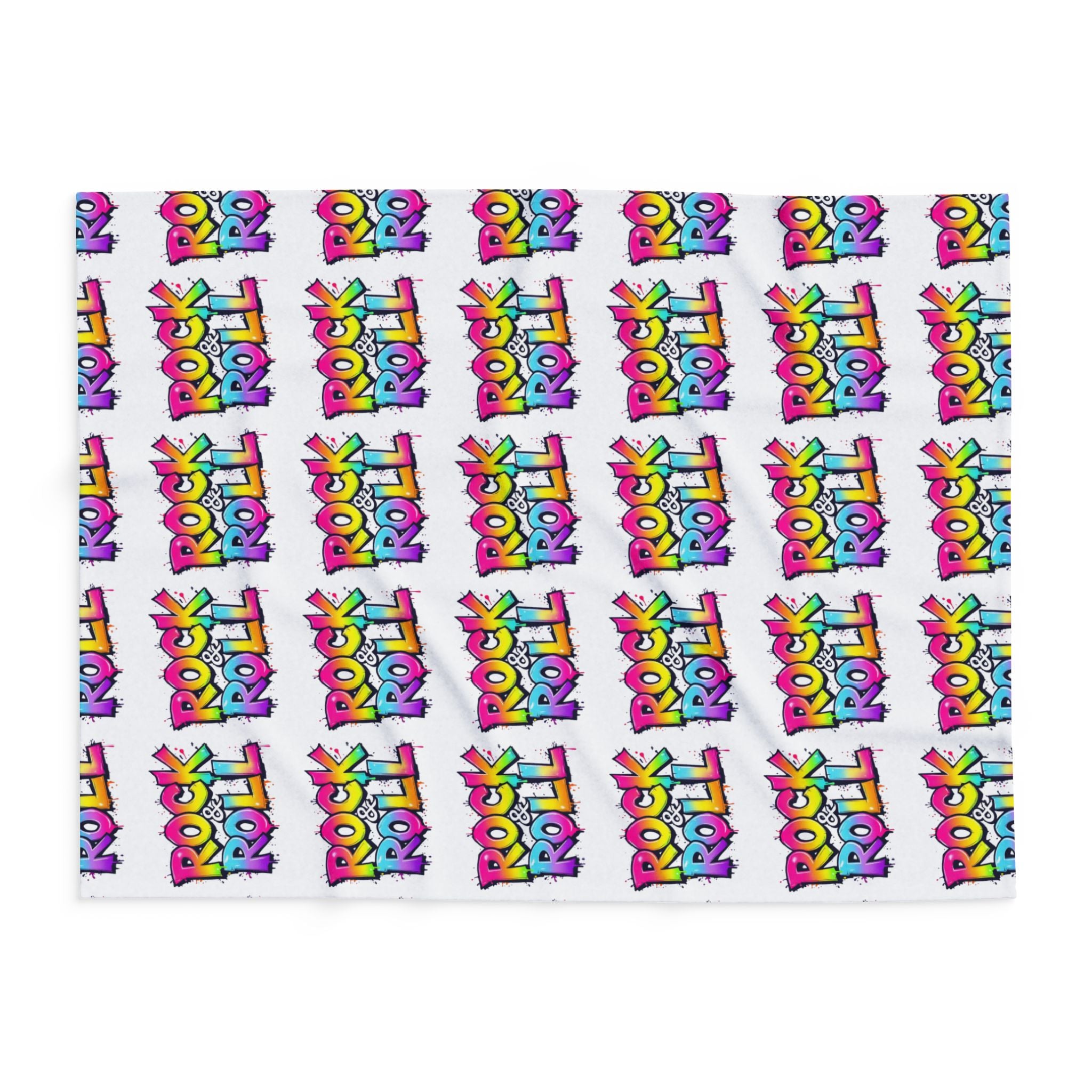 Rock & Roll Arctic Fleece Blanket, Cozy Throw, Music Lover Gift, Vibrant Decor, Concert Merchandise, Unique Home Accessory