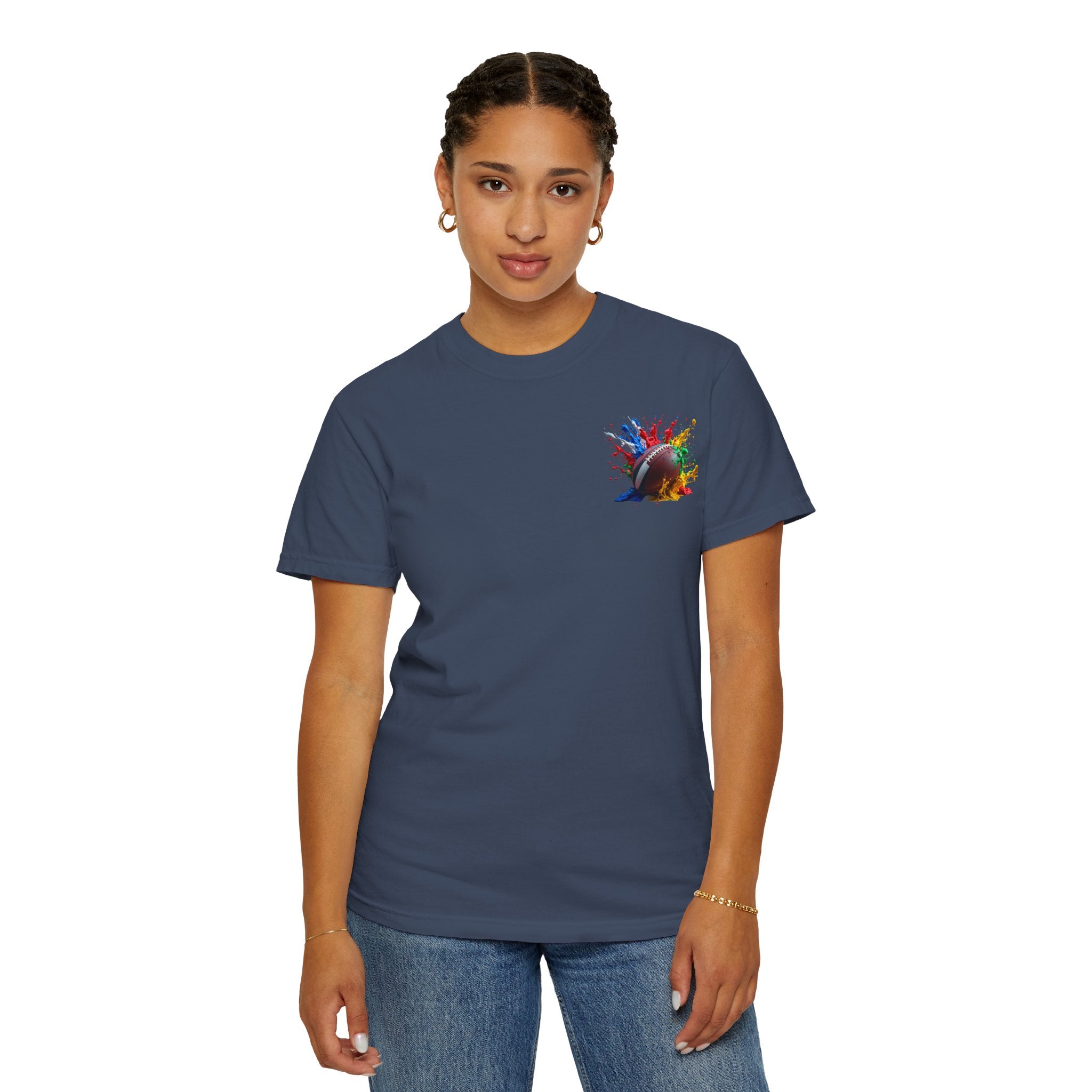 Rugby Ball Graphic T-Shirt, Unisex Vintage Tee, Perfect for Festivals, Beach Days, and Casual Wear, Gift for Sun Lovers