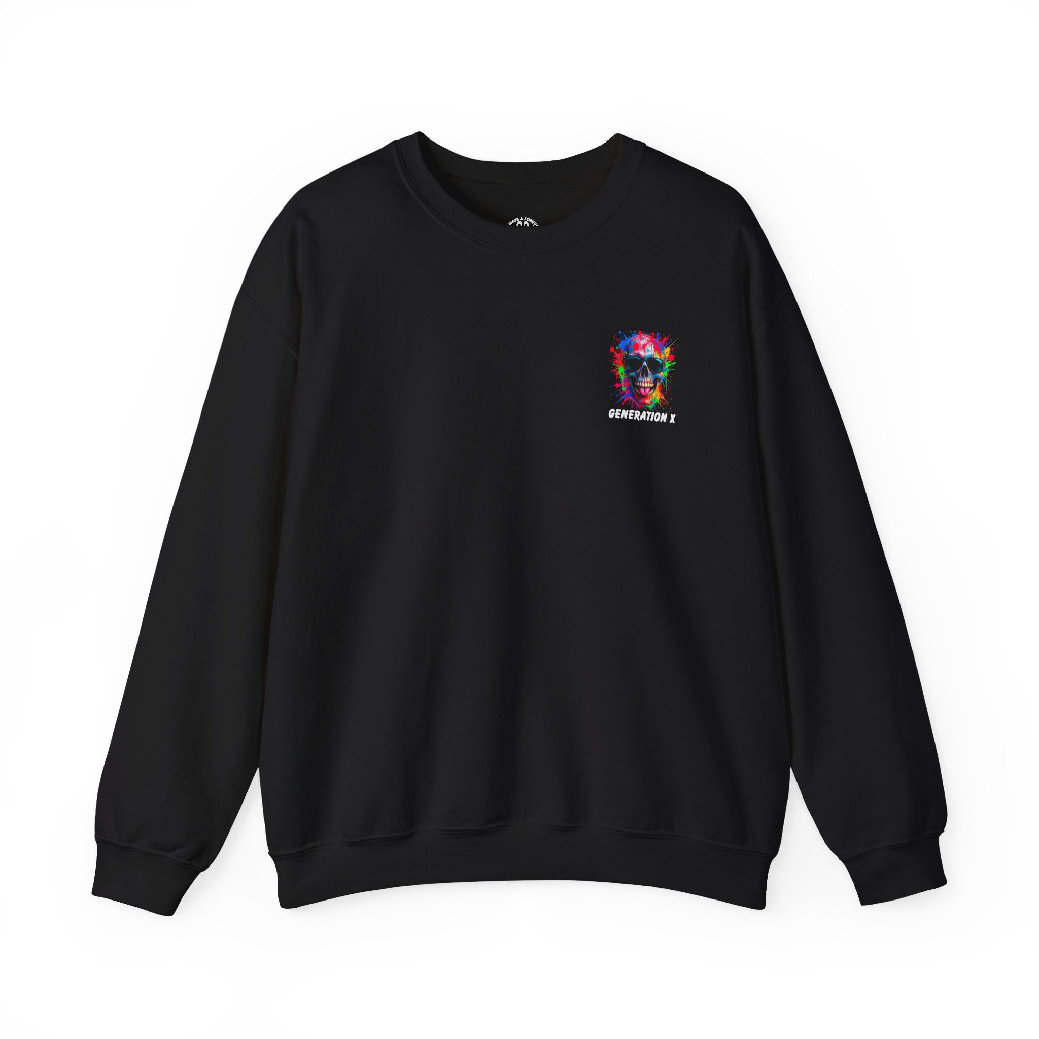 Vibrant Skull Sweatshirt - Unisex Crewneck, Colorful Graphic, Perfect for Casual Wear, Gifts for Friends, Halloween & Parties