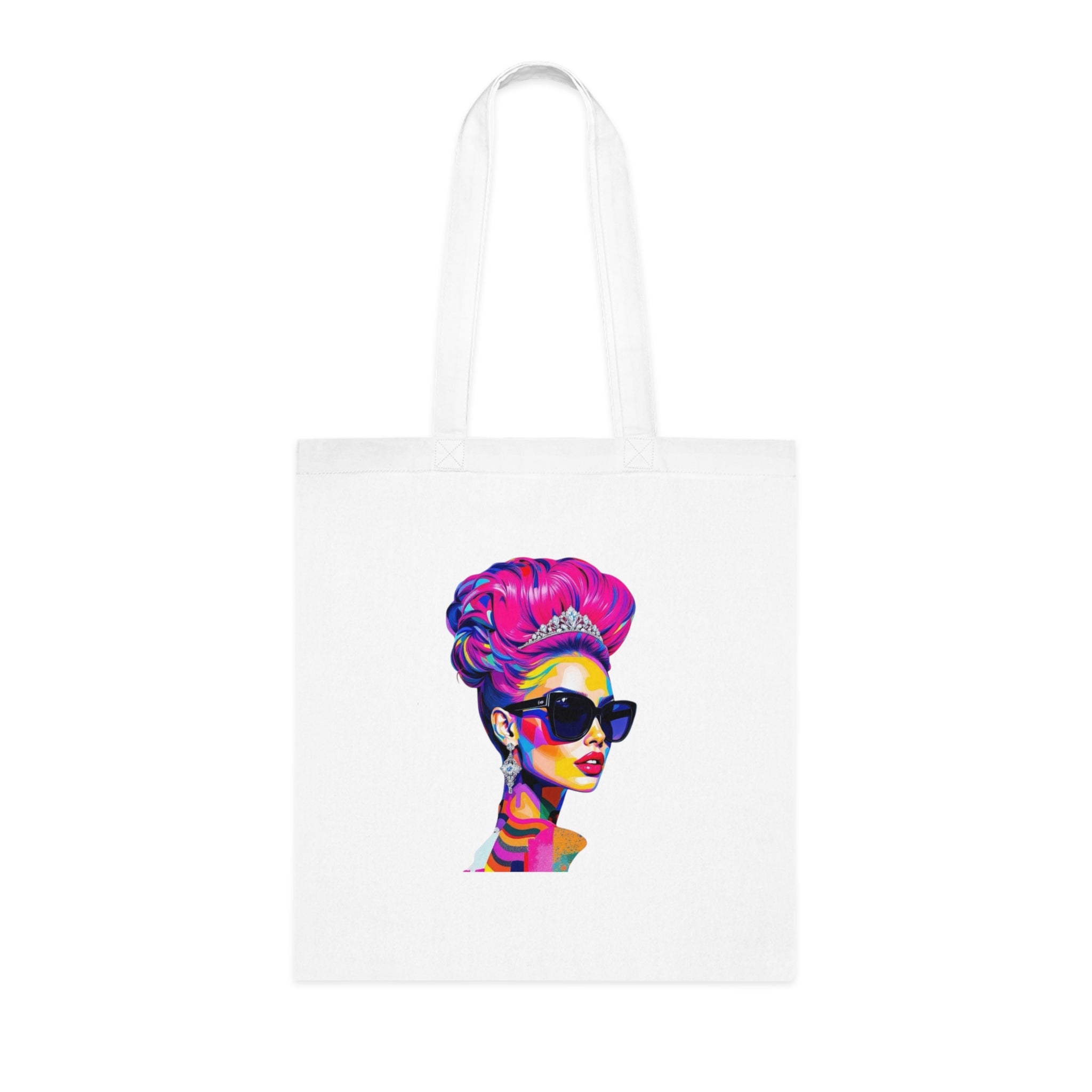 Chic Fashionista Cotton Tote Bag, Stylish Shopping Tote, Trendy Eco-Friendly Bag, Perfect Gift for Her, Art Print Bag