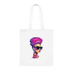 Chic Fashionista Cotton Tote Bag, Stylish Shopping Tote, Trendy Eco-Friendly Bag, Perfect Gift for Her, Art Print Bag